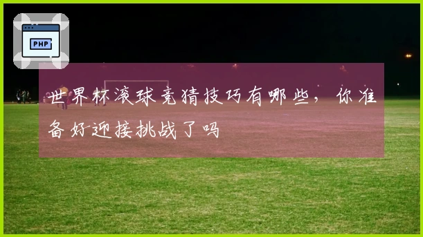 世界杯滚球竞猜技巧有哪些,你准备好迎接挑战了吗